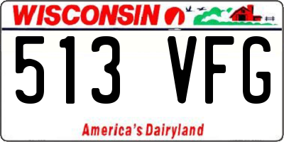 WI license plate 513VFG