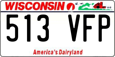 WI license plate 513VFP