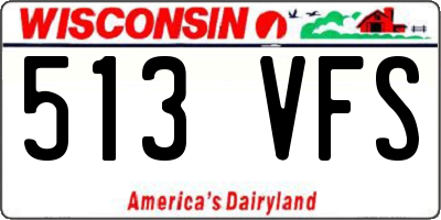WI license plate 513VFS