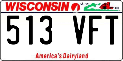 WI license plate 513VFT
