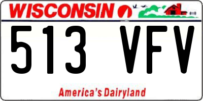 WI license plate 513VFV