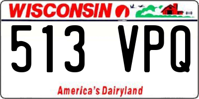 WI license plate 513VPQ