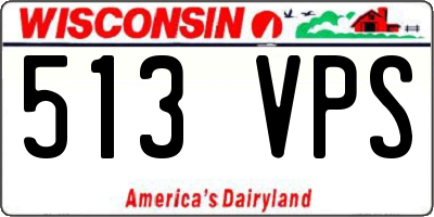 WI license plate 513VPS