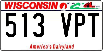 WI license plate 513VPT