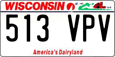 WI license plate 513VPV