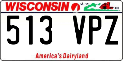 WI license plate 513VPZ