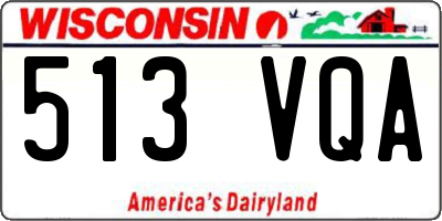 WI license plate 513VQA