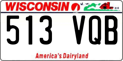 WI license plate 513VQB