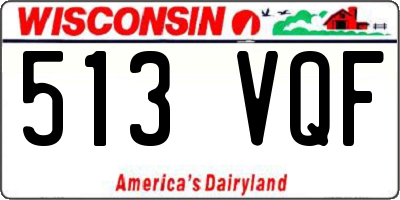 WI license plate 513VQF