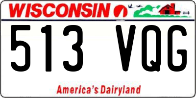 WI license plate 513VQG