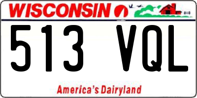 WI license plate 513VQL