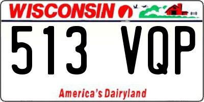 WI license plate 513VQP