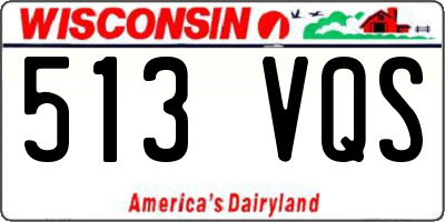 WI license plate 513VQS