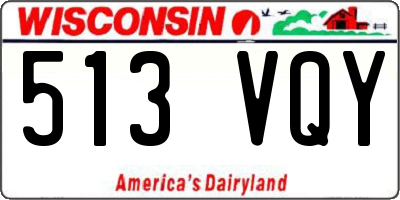 WI license plate 513VQY