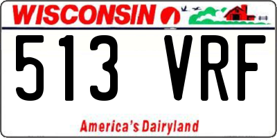 WI license plate 513VRF