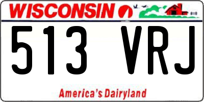 WI license plate 513VRJ