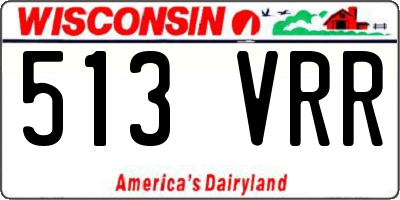 WI license plate 513VRR