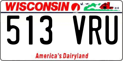 WI license plate 513VRU