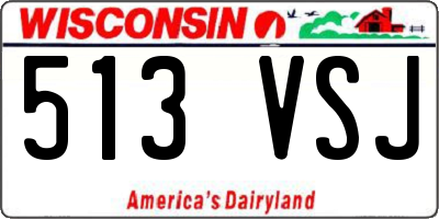 WI license plate 513VSJ