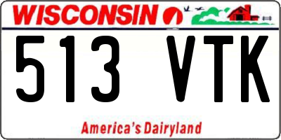 WI license plate 513VTK