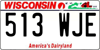 WI license plate 513WJE