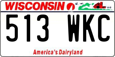WI license plate 513WKC