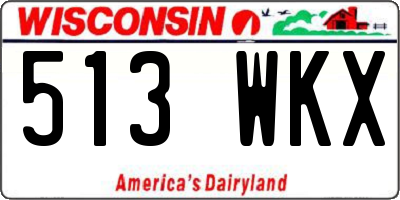 WI license plate 513WKX