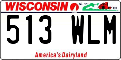 WI license plate 513WLM