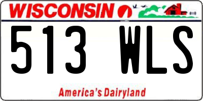 WI license plate 513WLS
