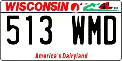 WI license plate 513WMD