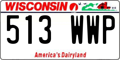 WI license plate 513WWP