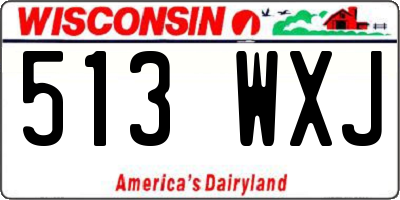 WI license plate 513WXJ