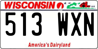 WI license plate 513WXN