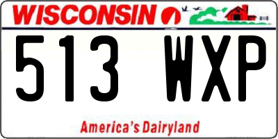 WI license plate 513WXP
