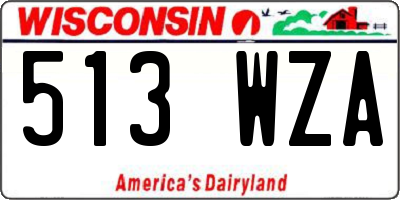 WI license plate 513WZA