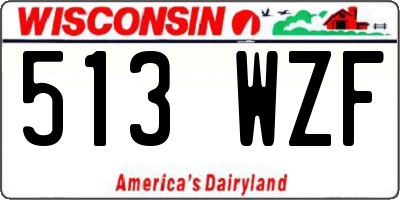 WI license plate 513WZF