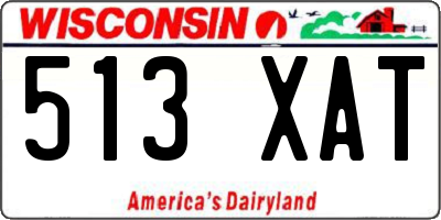 WI license plate 513XAT