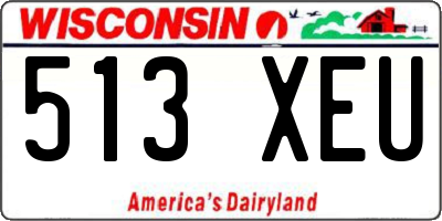 WI license plate 513XEU