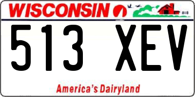 WI license plate 513XEV