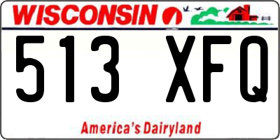 WI license plate 513XFQ