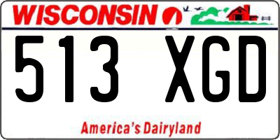 WI license plate 513XGD