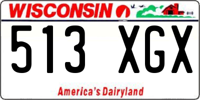 WI license plate 513XGX