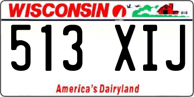 WI license plate 513XIJ