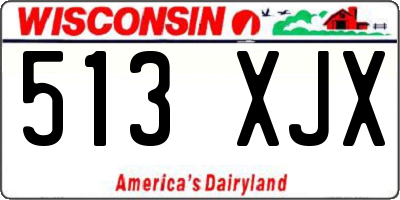 WI license plate 513XJX