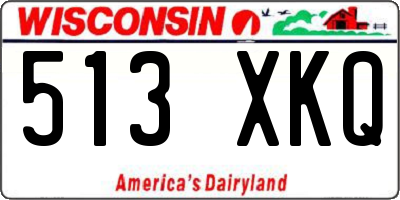 WI license plate 513XKQ