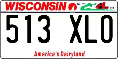 WI license plate 513XLO