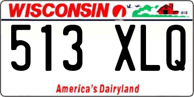 WI license plate 513XLQ