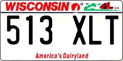 WI license plate 513XLT