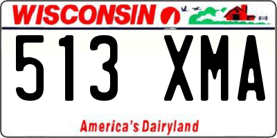 WI license plate 513XMA