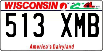 WI license plate 513XMB